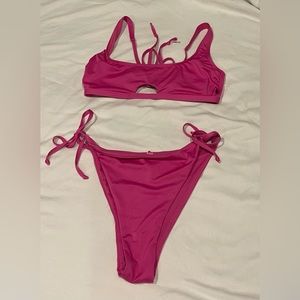 pink la vie en rose swimsuit! both items are a size medium. great condition!